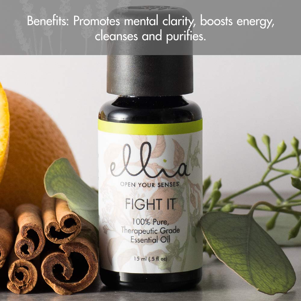 Ellia Fight it Essential Oil, 15 mL Bottle, Clear
