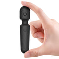 MANFLY Portable Travel Massage Tool, 10 Modes Rechargeable Waterproof Mini Neck Muscle Massager (Deep Black)