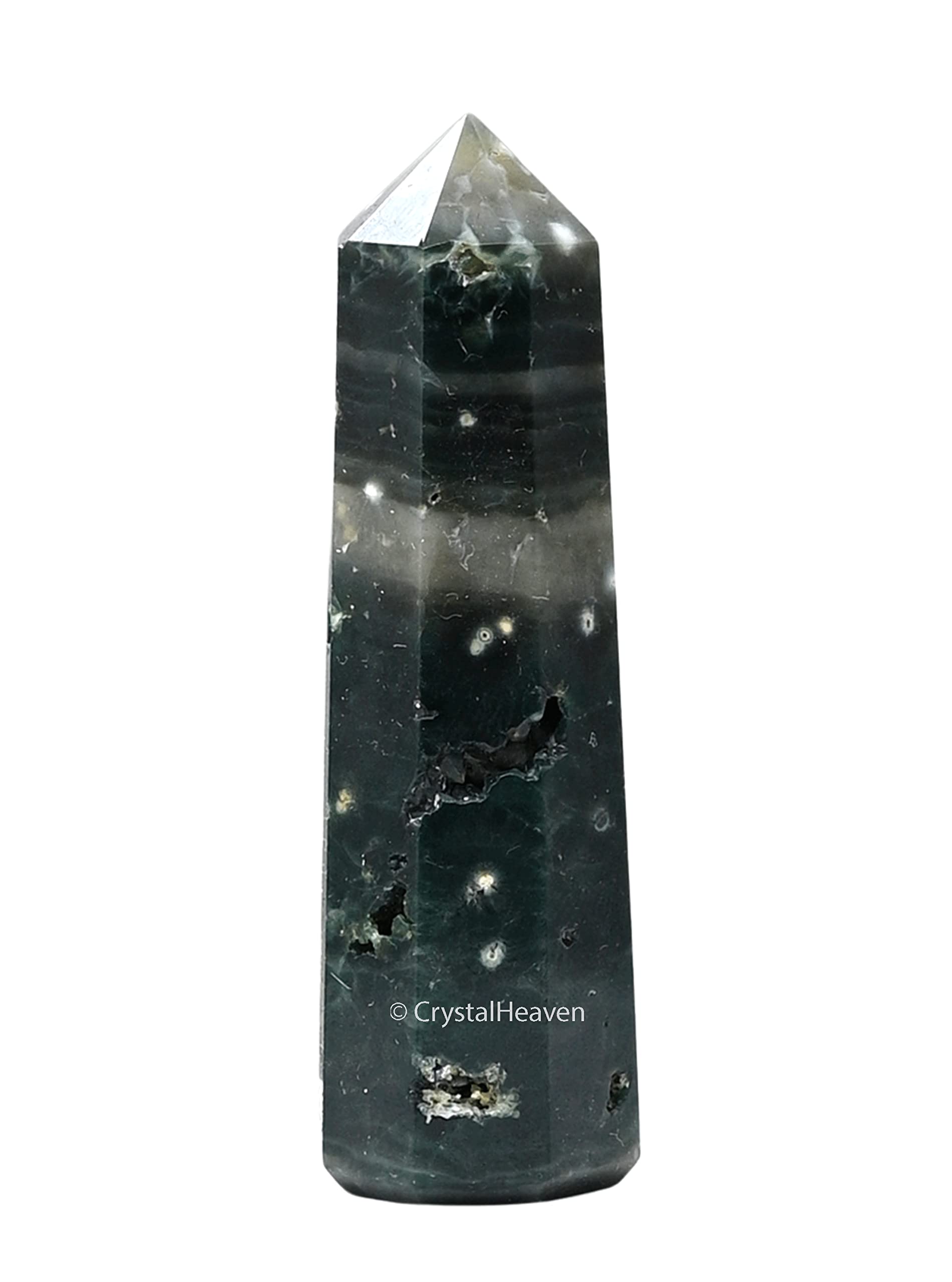 Crystal Heaven Ocean Jasper Crystal Tower Obelisk Point For Chakra, Healing And Balancing  Aaa Grade Original Certified Gemston