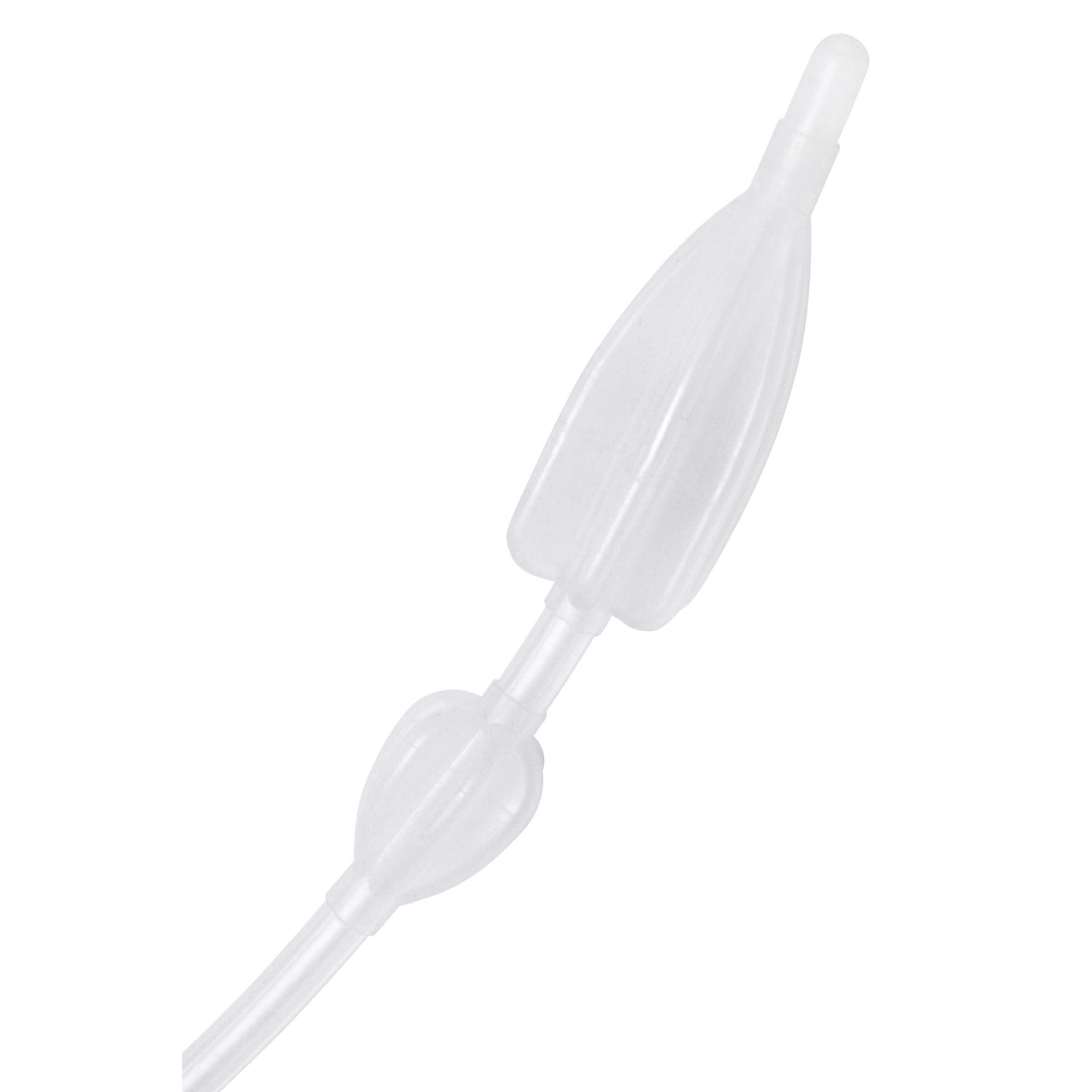 Cleanstream Inflatable Double Bulb Enema System, Premium Silicone, Water Bottle Cleansing Kit, in-Line Accelerator Bulb, Clear,