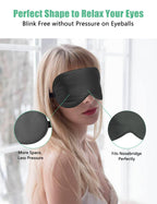 BeeVines Sleep Mask, 2 Pack 100% Real Natural Silk Eye Masks with Adjustable Strap for Sleeping, Mulberry Silk Eye Shade Cover,