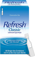 REFRESH Classic Lubricant Eye Drops Single-Use Containers 50 Each (Pack of 2)