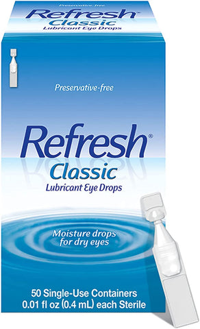 REFRESH Classic Lubricant Eye Drops Single-Use Containers 50 Each (Pack of 2)