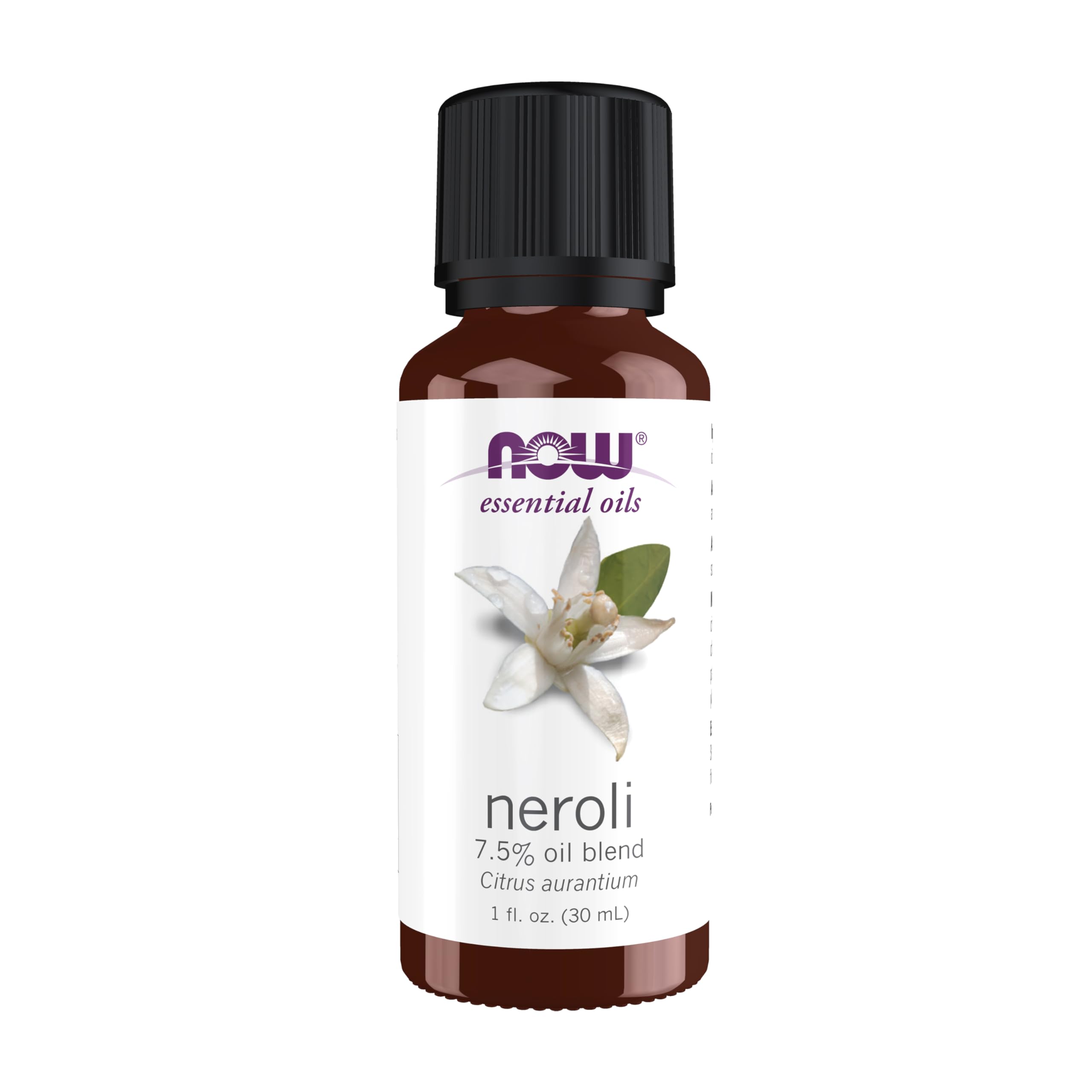 NOW Essential Oils, Neroli Oil, Deeply Floral Aromatherapy Scent, Steam Distilled, 100% Pure, Vegan, Child Resistant Cap, 1-Ounc