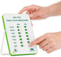 Medication Tracker & Pill Reminder | Visual Reminder Alarm | 7 Day AM PM Medication Reminder | Take and Slide | No More Second-g