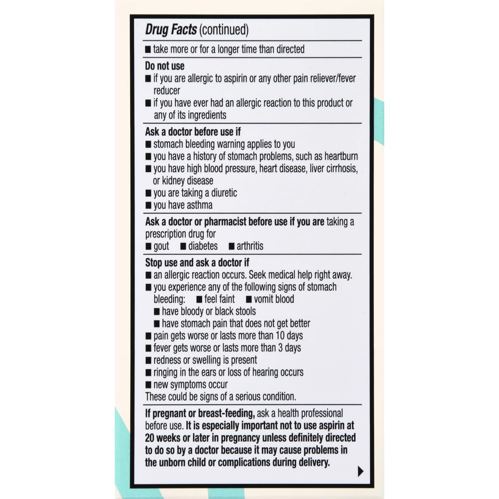 Foster & Thrive Aspirin Low Dose 81 mg, Enteric Coated Tablets, Doctor Recommended, Secondary Prevention of Cardiovascular Disea