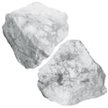 NUKAYAI 2Pcs Howlite 1.8-2.2 Large Raw Crystals Stones White Turquoise Rough Rocks Healing Crystal for Polishing Tumbling DIY Wr