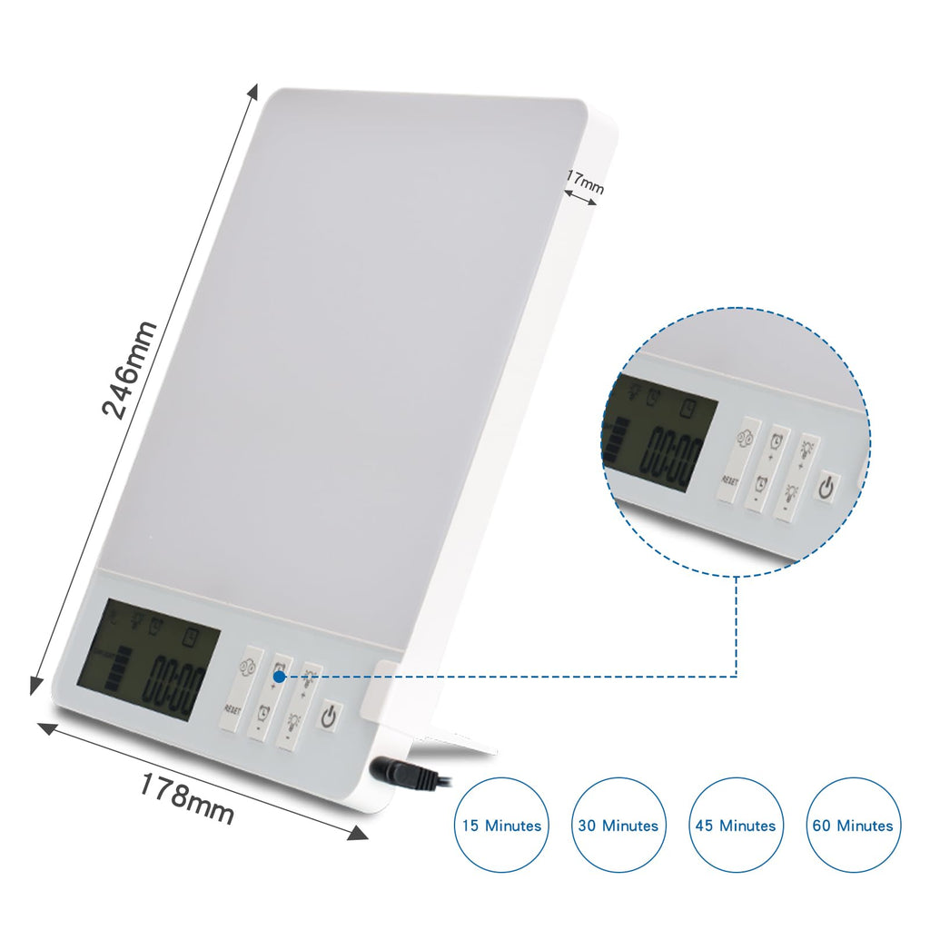 BAOMING Light Therapy Lamp 10000 Lux Brightness-UV Free,Blue Lighting Improve sleep quality,Whit Lighting Imitation of sunlight,