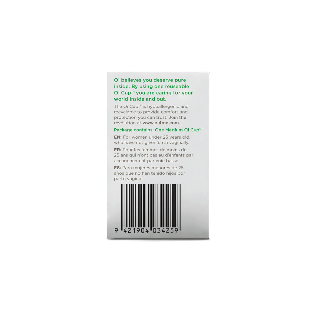 Oi | Organic Initiative - Menstrual Cup | Medium - Adult, Wear for 8 hrs | Reusable, Leak Free (25 ml) - Tampon and Pad Alternat