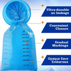 KOCOVIMI Vomit Bags Disposable,12 Pack Original Authentic Barf Bags Disposable for Adults,Kids,Easy to Use Throw Up Bags Disposa