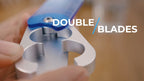 EQUADOSE Pill Splitter with Precision Aluminum Blades, Safely and Cleanly Cuts Small and Large Tablets, Vitamins, and Pills, Eas