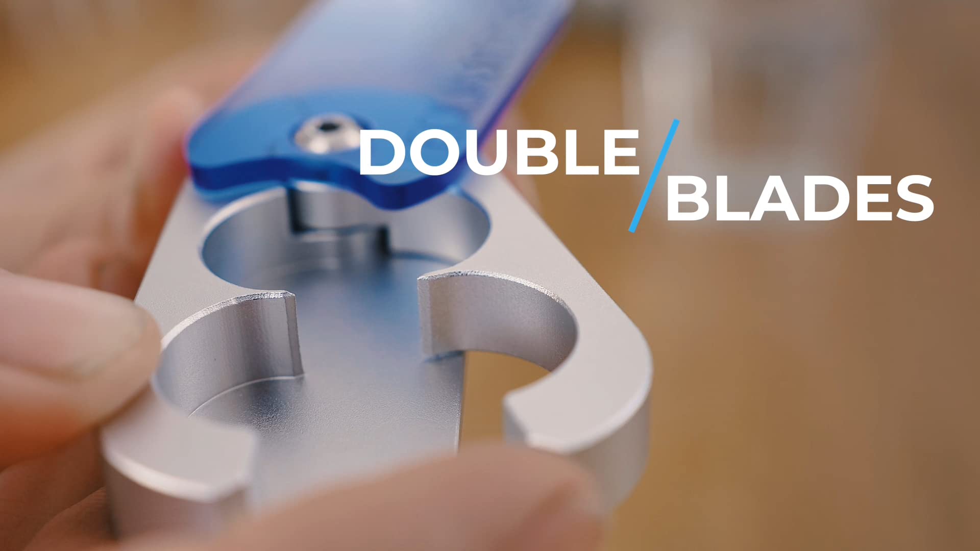 EQUADOSE Pill Splitter with Precision Aluminum Blades, Safely and Cleanly Cuts Small and Large Tablets, Vitamins, and Pills, Eas