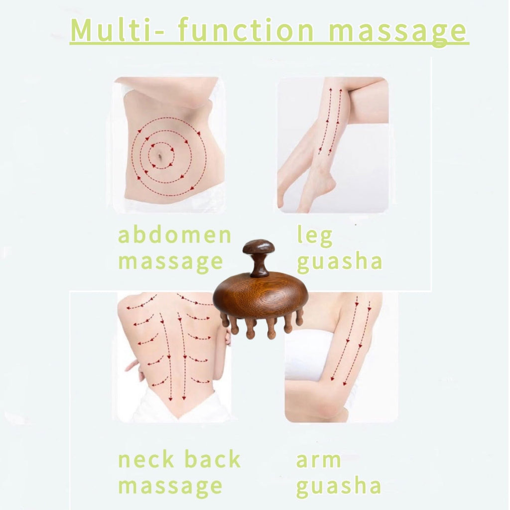 sanlusan Wooden Scalp Massager|Bamboo Brush for Hair Growth|Wooden Hair Brush|Body Massage Tool