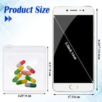 Zonon Pill Pouch Bags Zippered Reusable Pill Baggies Clear Plastic Bags Self Sealing Travel Medicine Organizer Storage with Slid
