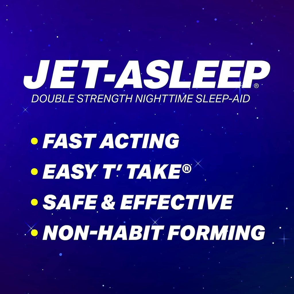 Jet-Asleep Double Strength Nighttime Sleep-Aid 100 Count 4 Pack