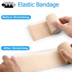 LotFancy Self Adhesive Bandage Wrap, 6 Pack, 3 inch x 5 Yards Non Woven Cohesive Bandage, First Aid Medical Tape for Sports Athl