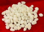 Indian Consigners Natural Crushed Polished Tumbled Gem Stone Chips, Decoration & Healing Crystals (White Quartz)