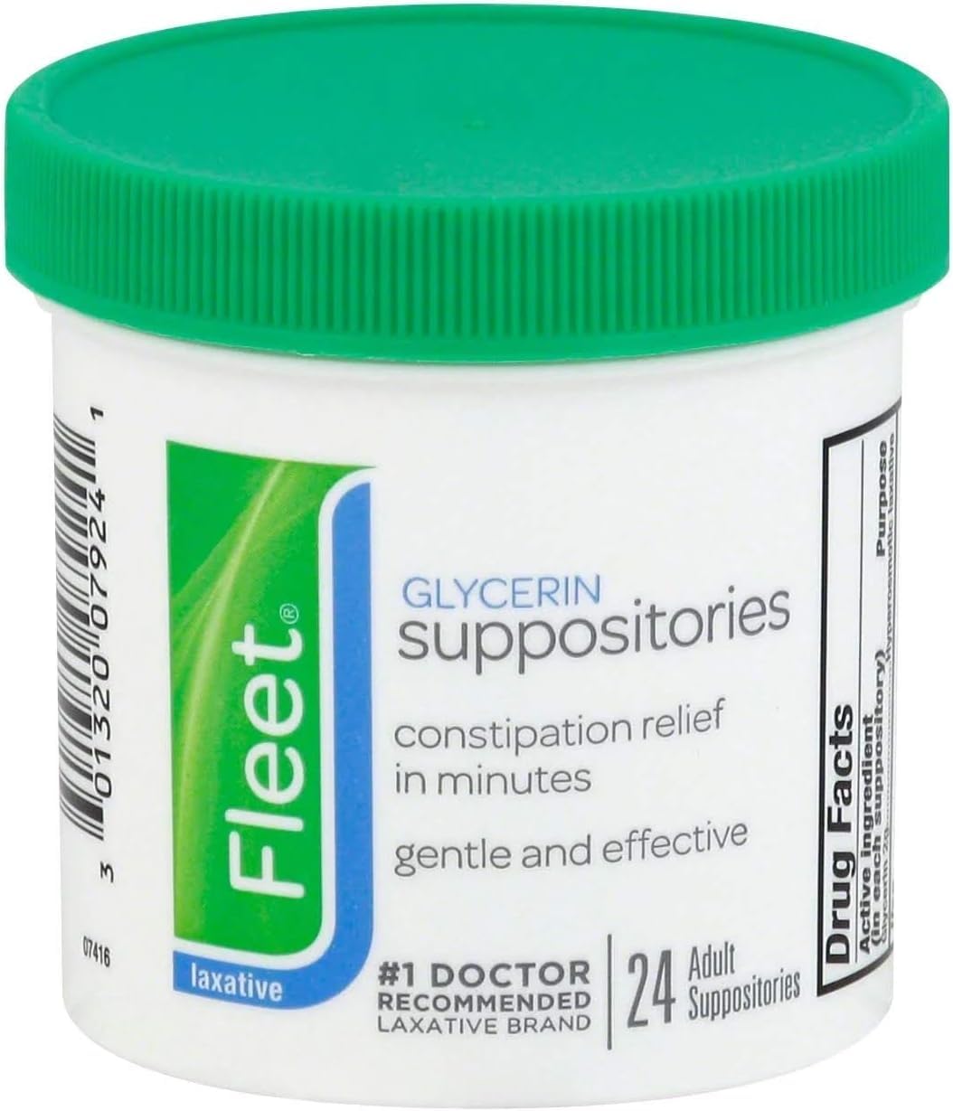 Fleet Suppos Adult Size 24s Fleet Adult Glycerin Suppository Laxatives