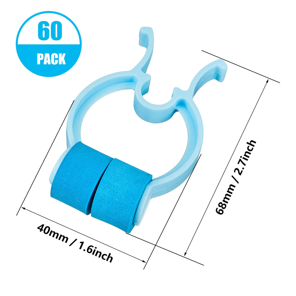 Frienda 60 Pieces Plastic Foam Nose Stop Clips Nose Nasal Stopper Clips for Accidental or Emergency Condition(Blue)