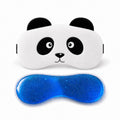 Jenna Fabric Cute Gel Sleeping Eye Shade Mask Cover For Insomnia, Meditation, Puffy Eyes And Dark Circles Velvet Panda White