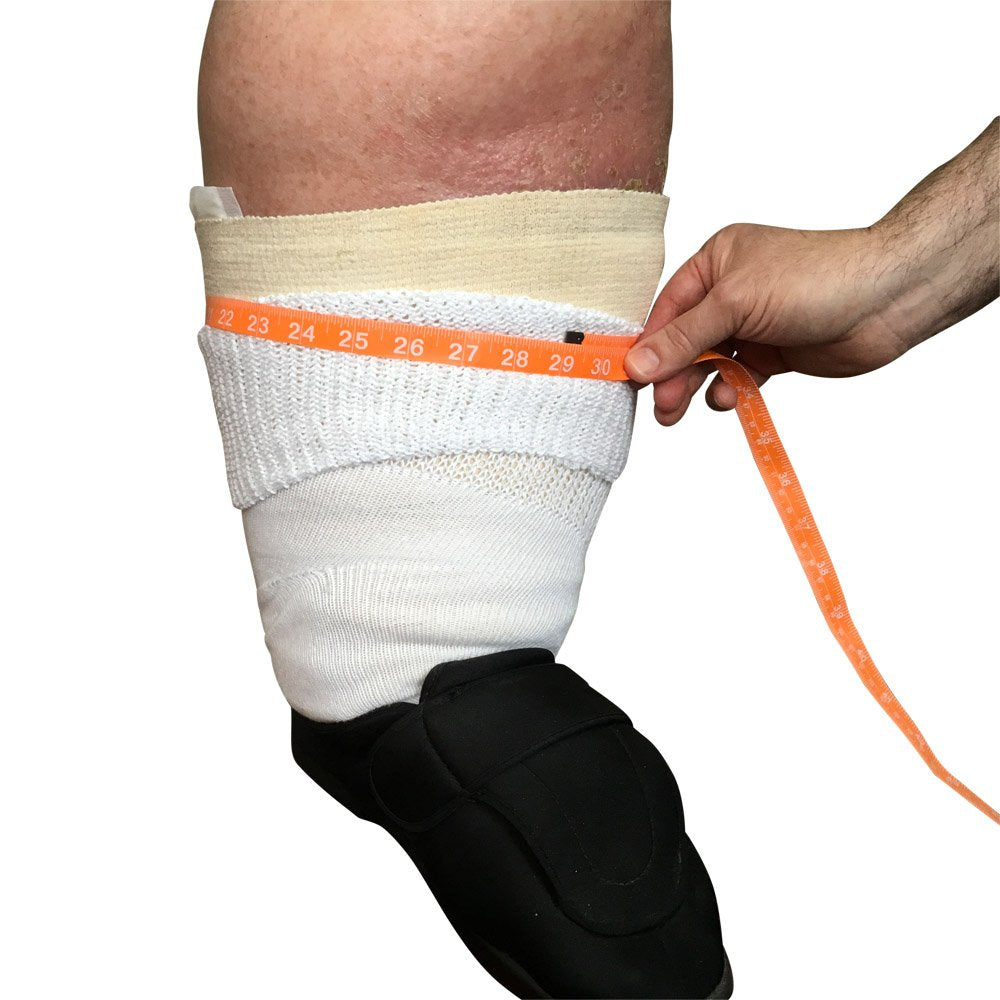 Bariatric Sock for Extreme Lymphedema Calf stretches to 30'' (Black)