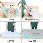 2 Pack Bed Pads for Incontinence Positioning Bed Pad with Handles for Lift and Transfer Reusable Waterproof Bed Pads Washable In