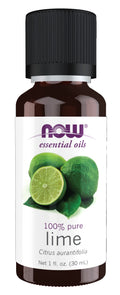 NOW Essential Oils, Lime Oil, Citrus Aromatherapy Scent, Cold Pressed, 100% Pure, Vegan, Child Resistant Cap, 1-Ounce