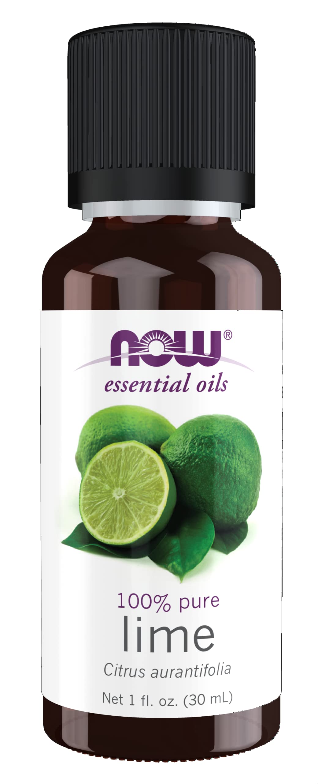 NOW Essential Oils, Lime Oil, Citrus Aromatherapy Scent, Cold Pressed, 100% Pure, Vegan, Child Resistant Cap, 1-Ounce