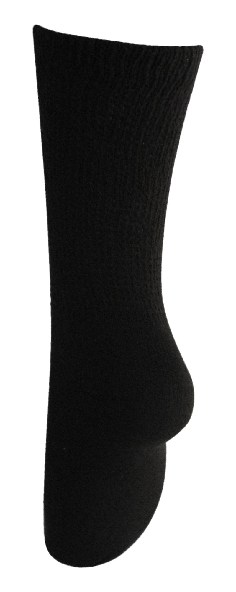 Diabetic Mens Crew Socks (3 Pack) 10-13, Brown, Made in The USA