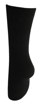 Diabetic Mens Crew Socks (3 Pack) 10-13, Brown, Made in The USA