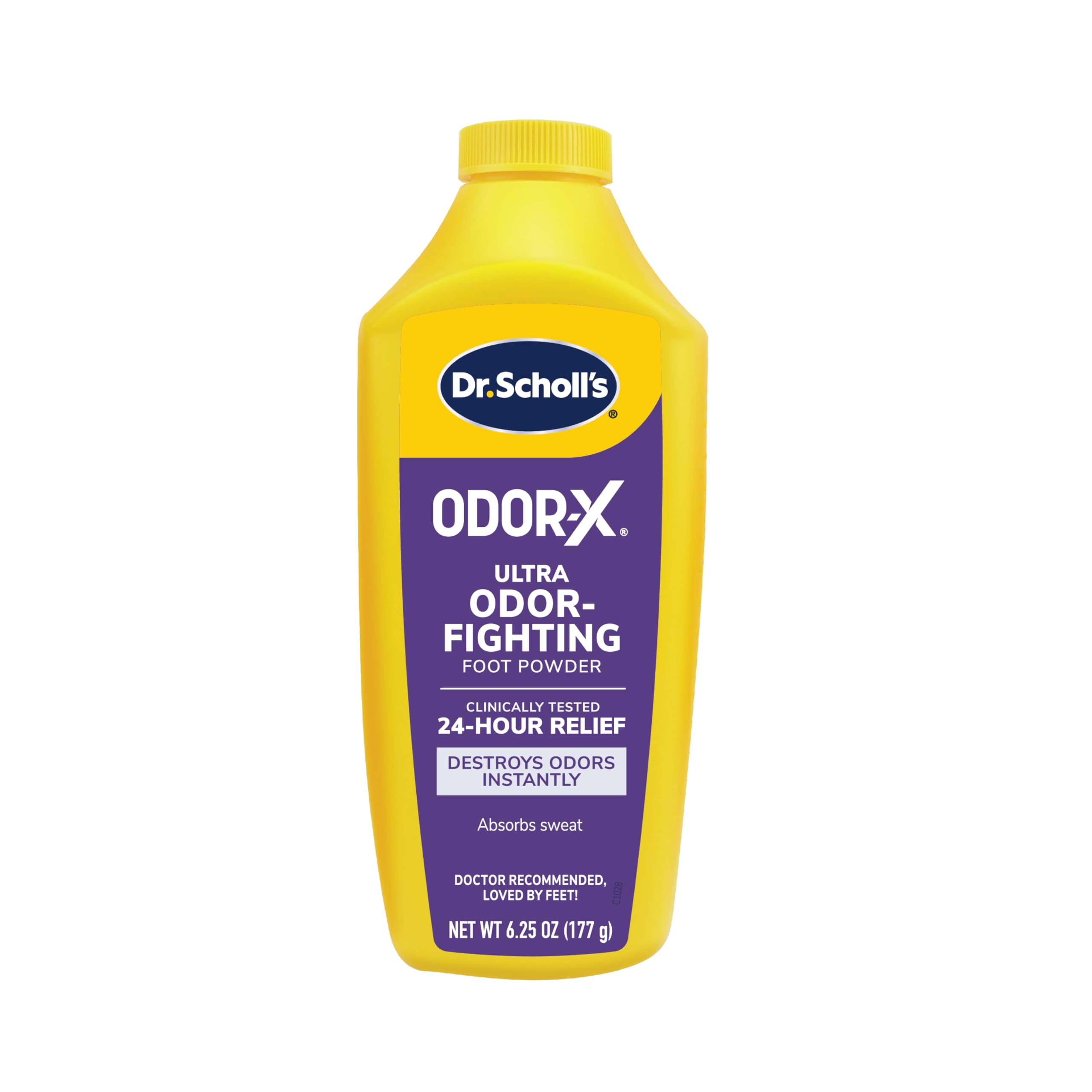 Dr. Scholls Odor-Fighting X Foot Powder, Yellow, 6.25 Ounce (Pack of 3)