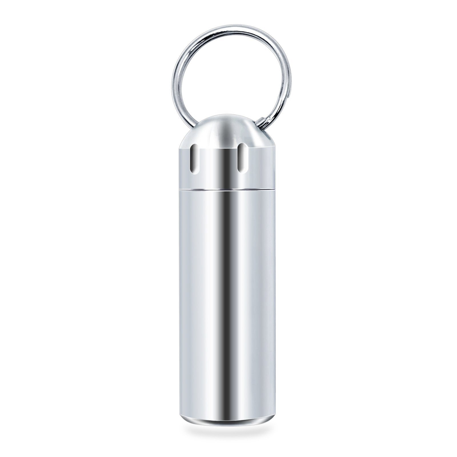 SHD Pill Box Keychain Waterproof Single Chamber Stainless Steel Pill O ...
