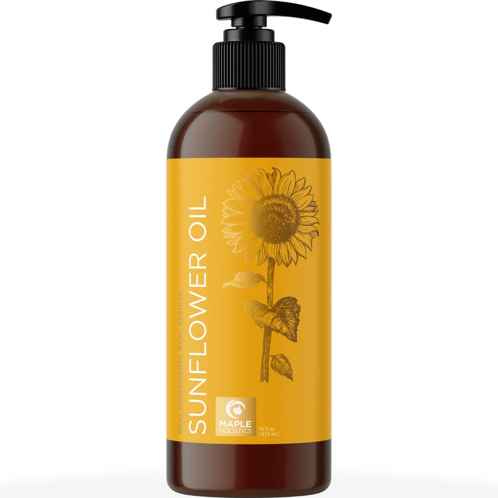 Sunflower Oil for Hair Skin and Nails - Anti Aging Skin Care with Vitamin E Oil for Skin and Hair Care - Pure Sunflower Oil Skin