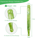 LEOSENSE Jade Acupuncture Pen, Natural Jade Gua Sha Acupressure Tool, Deep Tissue Trigger Point Massager, Reflexology Pressure P