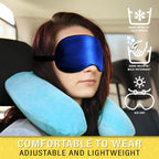 Silk Sleep Eye Mask for Men Women, Comfortable Super Soft Eye Mask with Adjustable Strap, 100% Pure Silk, Blocks Light, Jersey S
