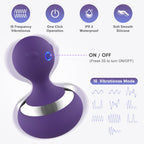 MANFLY Neck Massage Ball, Home Waterproof Rechargeable Handheld Muscle Massager (Purple)