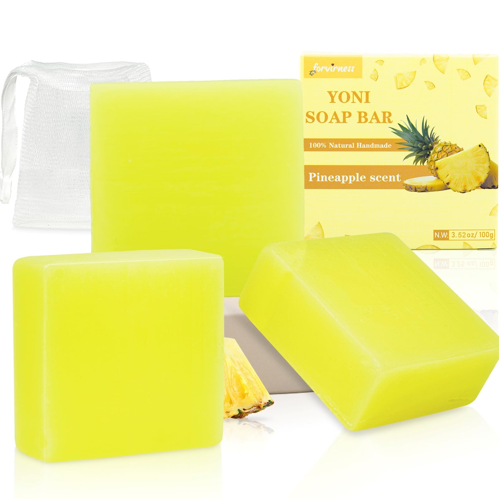 3 Pack Yoni Soap Bar PH Balance Feminine Wash, Natural Vaginal Yoni Bar Soap for Women Moisturizing, Yoni Wash Yoni Care Soap In
