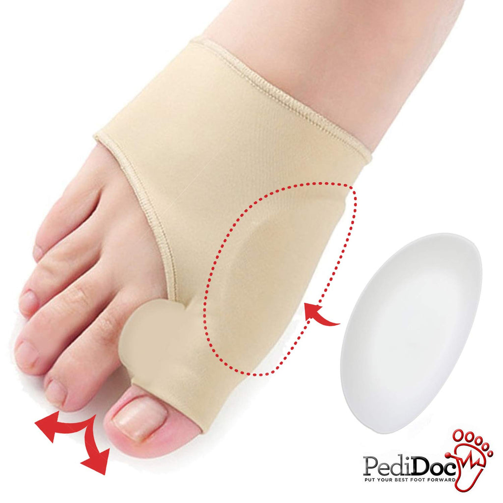 PediDocTM Bunion Corrector - Bunion Relief Sleeves Bunion Pads Brace Cushions Toe Straightener with Gel Toe Separator Spacer Str