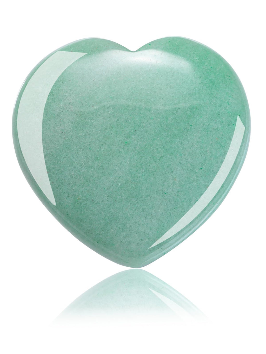 Jovivi 60mm Large Green Aventurine Crystal Heart Healing Crystals Heart Stones Polished Pocket Love Gemstones Chakra Reiki Energ
