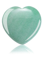 Jovivi 60mm Large Green Aventurine Crystal Heart Healing Crystals Heart Stones Polished Pocket Love Gemstones Chakra Reiki Energ