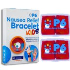P6 Health Original Natural Anti-Nausea Relief Motion Car Sea Sickness Relief Childrens Wrist Bands for Kids (2 Pack, Red - Red)
