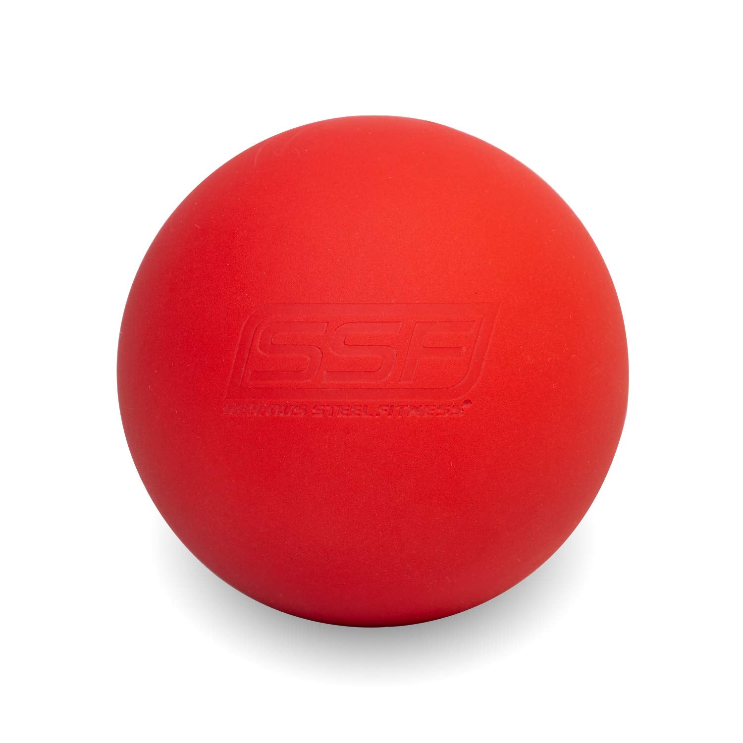 Serious Steel Fitness Massage Ball - Deep Tissue Muscle Knot Release Tool - Back, Legs, Shoulders, and More (Red Lacrosse Ball)