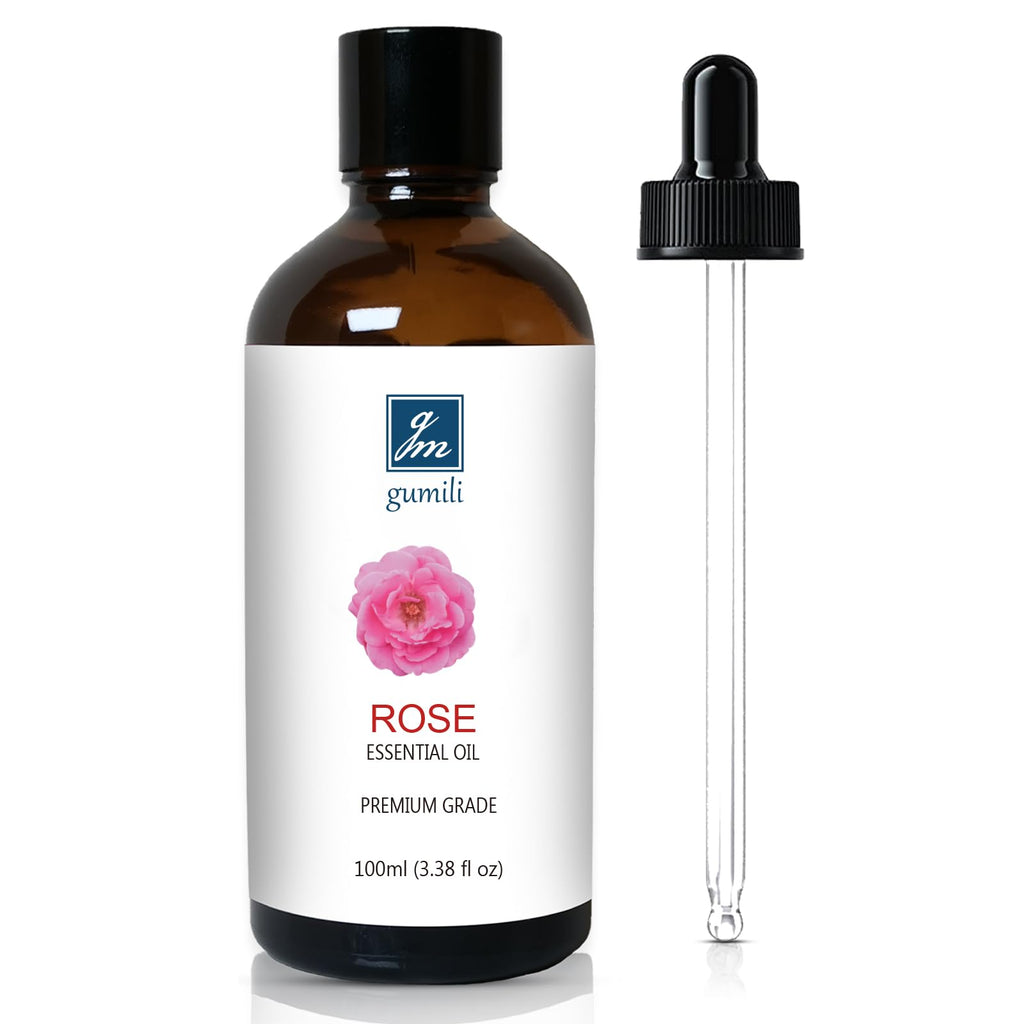 GM Gumili Rose Essential Oil, Home Fragrance Scent Oil for Diffuser, Skin, Hair, Candle, Soap, Dryer Balls, Laundry - 3.38 oz/10