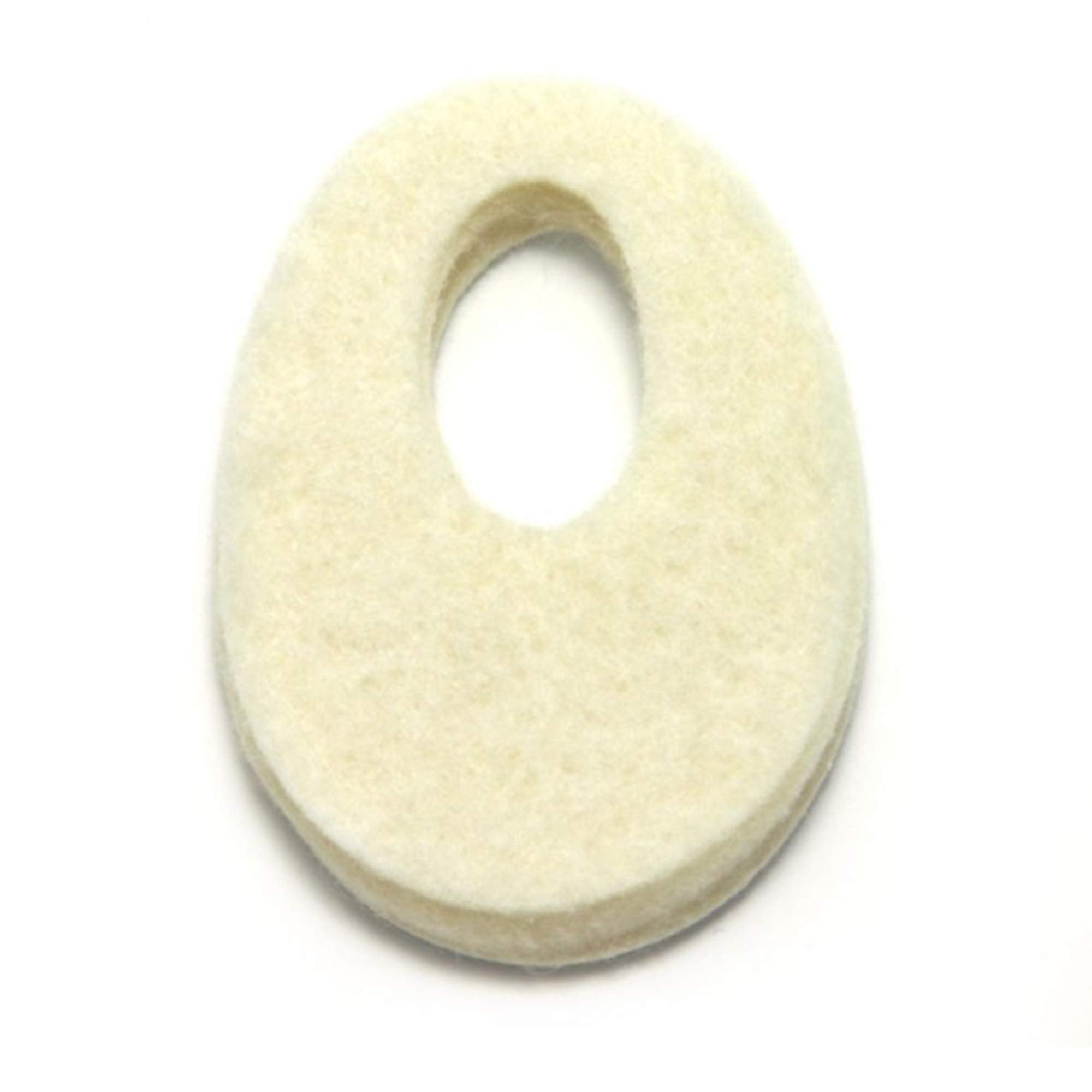 Oval Shaped Felt Callus Protective Pads - Adhesive Foot Pads That Surround Calluses from Rubbing On Shoes - 1/8 '' - 100 Pack