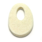 Oval Shaped Felt Callus Protective Pads - Adhesive Foot Pads That Surround Calluses from Rubbing On Shoes - 1/8 '' - 100 Pack