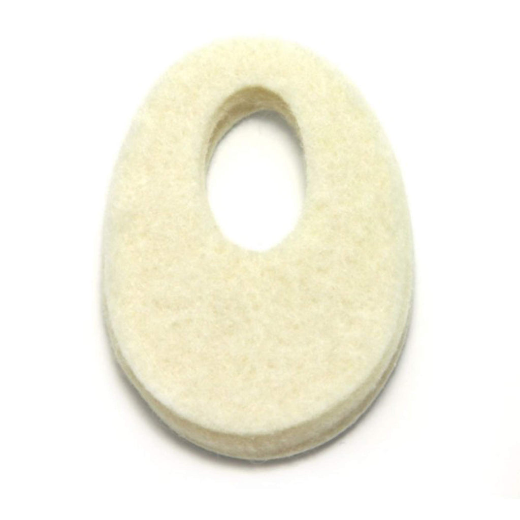 Oval Shaped Felt Callus Protective Pads - Adhesive Foot Pads That Surround Calluses from Rubbing On Shoes - 1/8 '' - 100 Pack