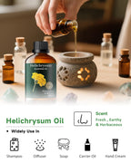 Mumianhua 100% Pure Helichrysum Essential Oil Undiluted & Natural Helichrysum Oil for Home Diffusers, Massages, DIY, Skin, Self-