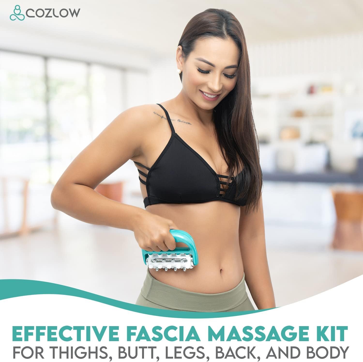 3-in-1 Fascia Roller Kit, Helps Reduce The Appearance of Cellulite, Helps Increase Circulation & Firms Skin, Fascia Massagers fo