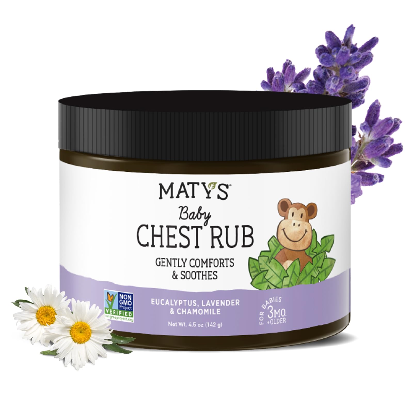 Matys Baby Chest Rub, Soothing Congestion Relief Vapor Rub for Babies 3 Months Old +, Clean & Comforting Eucalyptus, Lavender, &