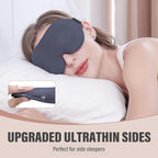 YIVIEW Sleep Mask for Side Sleeper, Complete Light Blocking 3D Sleeping Eye Mask, Soft Breathable Eye Cover for Women Men, Relax